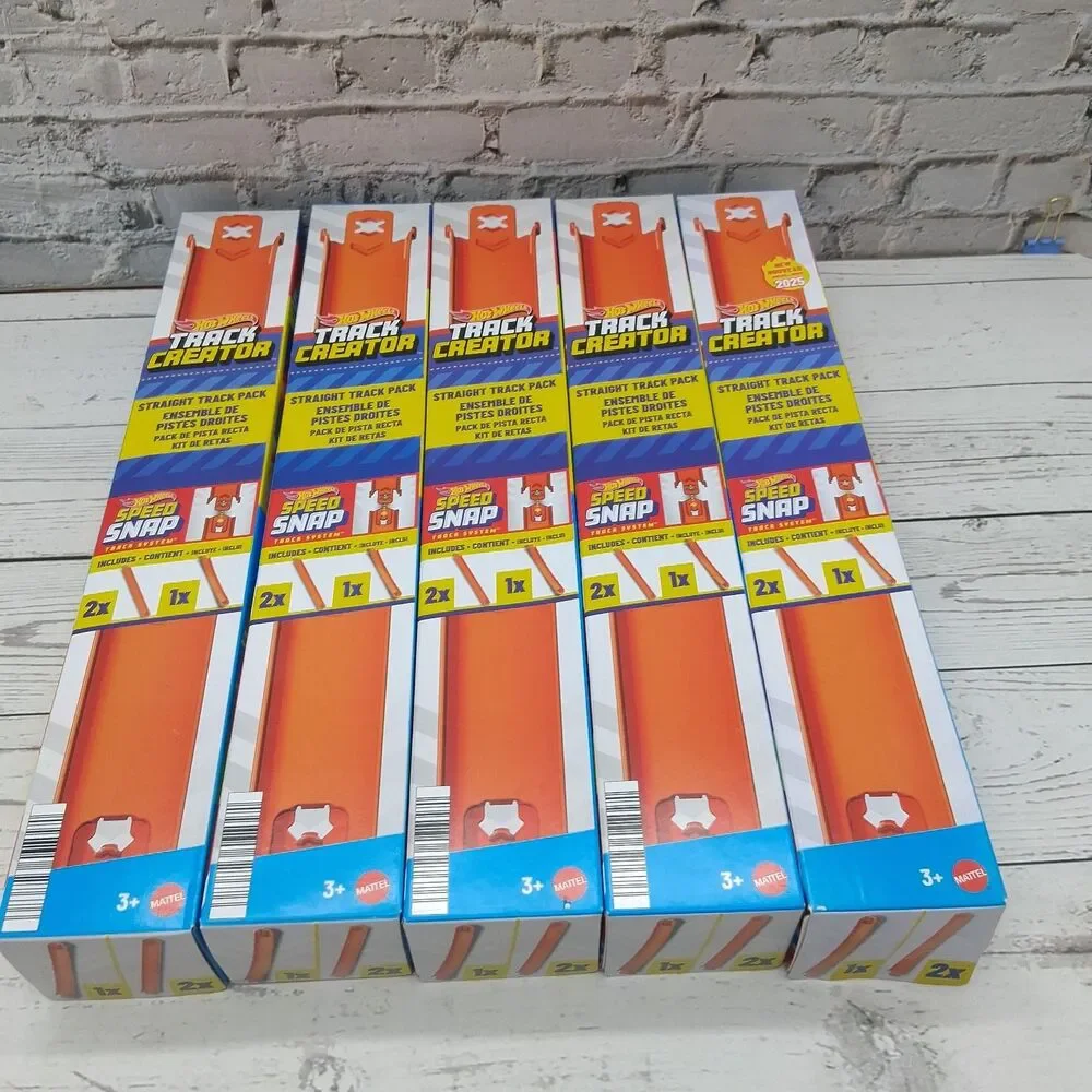 Hot Wheels Track Creator Straight Track Pack (3 Straight + 2 Adapters) Lot Of 5